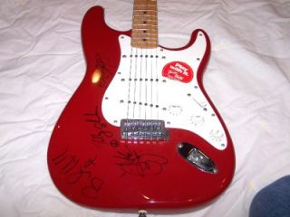 Red Fender Stratocaster Squire Series Made in Mexico Signed by Blues Traveler  