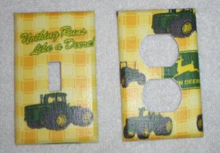 John Deere Tractor Light Switch Plate and Outlet Set  