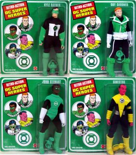 John Stewart Guy Gardner Rayner Sinestro Figure Lot of 4 Green Lantern Retro DC  