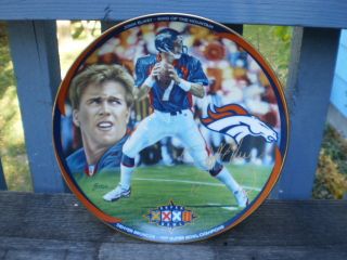 JOHN ELWAY KING OF THE MOUNTAIN 1997 SUPERBOWL CHAMPIONS COLLECTOR PLATE W COA  