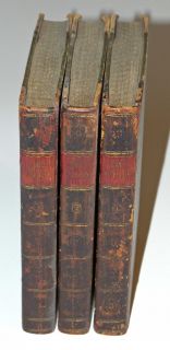 "The Pirate" Sir Walter Scott 3 Volumes 1822 Edinburgh William Fairlie Bookplate  