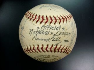 Carl Erskine's 1966 La Dodgers Team Signed Baseball Sandy Koufax Last Year  