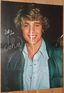 John Schneider Poster 1981 The Dukes of Hazzard Rex Smith Huge 4 Page Pin Up  