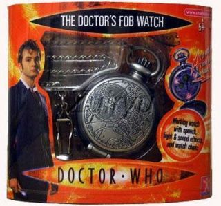 Dr Doctor Who 10th Tenth The Doctor's Fob Watch Lights Sounds New David Tennent  