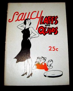 Joke Book 1948 Saucy Laffs and Quips Padell Co  
