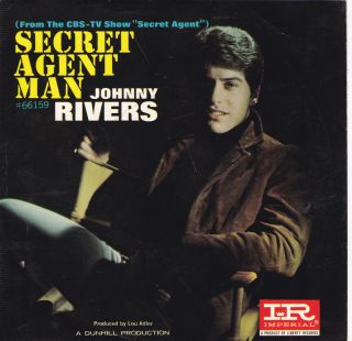 Johnny Rivers "Secret Agent Man" Picture Sleeve Only 1966 VG  