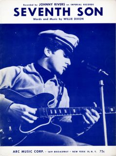Seventh Son Willie Dixon Johnny Rivers 1965 Sheet Music  