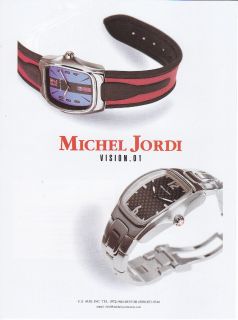 1999 Michel Jordi Vision 01 Watches Magazine Print Ad  