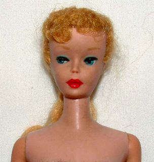 1962 Mattel 6 Blonde Ponytail Barbie w Original Outfit Nice Shape Lot D  