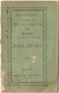 1905 Philippines Novenario Senor San Jose Prayer Book  