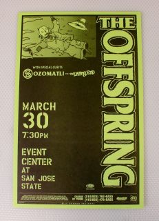 1999 Offspring Flyer Poster Ad Ozomatli San Jose State  