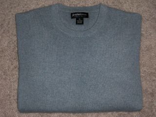 Mens L s Joseph Lyman Crewneck Sweater XL Light Blue 100 Pure Cashmere  