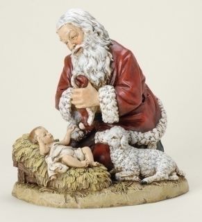 Joseph's Studio Kneeling Santa Figurine  