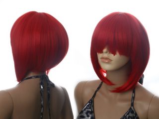 Cosplay Short Red Party Hair Wig w Bang Z11  