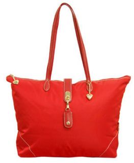 JPK Paris Handbags Love Sac City Spark Twill Shouldertote Bag 1100ST53 Ruby Red  