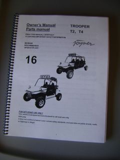 Joyner Trooper T2 T4 Owners Parts Repair Manual  
