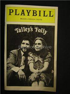 Judd Hirsch Trish Hawkins Talleys Folly Autographed Signed Theatre Playbill 62D  