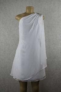 JS Boutique Women Dress One Shoulder White Size 16  