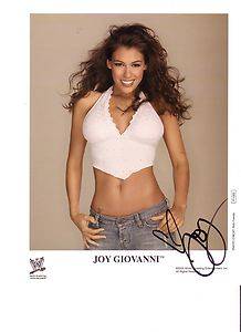 Joy Giovanni WWE Auto Promo Autograph Signed P 1020  