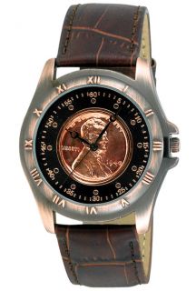 August Steiner CN001C Wheat Penny Antique Copper Coin Mens Watch  