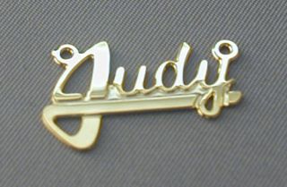 Name Judy Pendant Gold Necklace Pendant Name Bling  