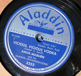 Amos Milburn Vicious Vodka Jump Blues 78 RPM Aladdin