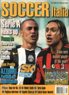 Soccer Italia Magazine April 05 Kaka Azzuri Pagliuca