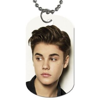 New Justin Bieber Photo Dog Tag Necklace B