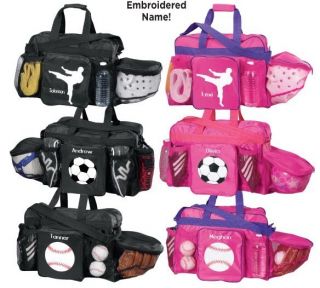 Personalized Soccer Baseball Karate Equipment Bag Pink or Black