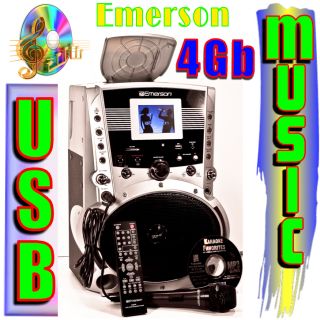 Portable Karaoke Player 4Gb USB COUNTRY MUSIC PACK Emerson GF626