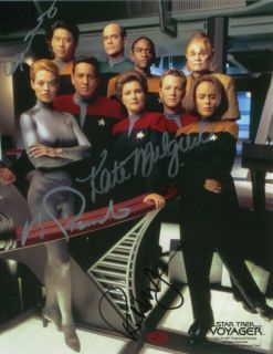 Star Trek Kate Mulgrew Voyager 4 Cast Autograph Sale