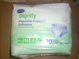 Adult Diapers Pull UPS Briefs Size Med 4 Packs 80 Total Briefs LQQK