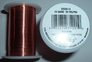 24 Gauge Beading Craft Wire Copper Color 30 Yards