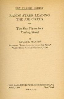 Randy Starr Leading The Air Circus Airplanes 1932