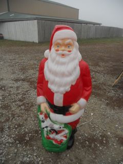 48 Blowmold Blow Mold Outdoor Santa with Toy Sack Ready to Entertain