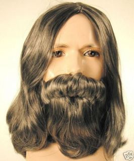 Wig Beard Set Kenny Rogers or Jesus Style Halloween