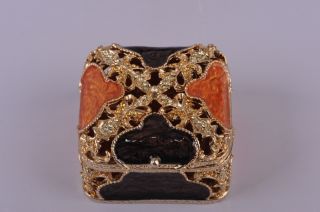 Faberge Trinket Box by Keren Kopal Swarovski Crystal Jewelry Box