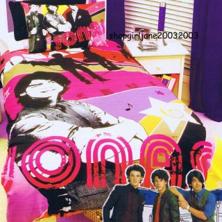 Disney Jonas Brothers Kevin Joe Nick Single Twin Bed Quilt DOONA Duvet