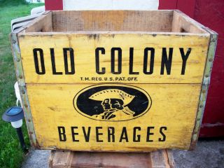 Old Colony Beverages Orange Crush Kewaunee Wooden Crate Nice