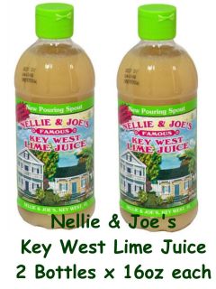 Bottles Nellie Joes Key West Lime Juice 2 Bottles x 16oz Free USA