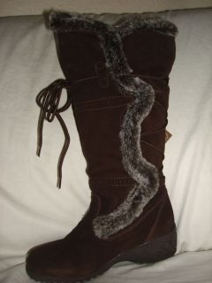 Khombu Winter Boots Solar 2 Womens Shoe Size 7 Brown Suede Ties