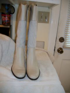 Khrio Cream Colored Tall Boots
