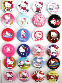 Kitty Button Pin Badges Kids Party Bag Fillers Toys Collection