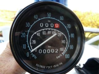 Ural Motorcycle Miles KM Speedometer