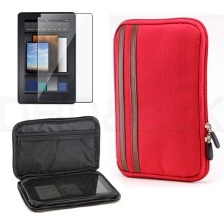 New Red Zip Lock Protective Carrying Pouch Case for Kindle Fire Screen