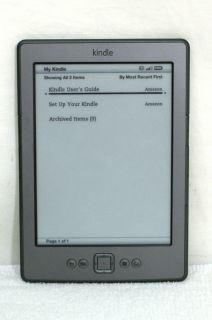 Kindle E Reader Model D01100 with 6 inch Screen and Wi Fi
