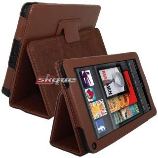 Brown Leather Case for  Kindle Fire 1st Gen 2nd 2012