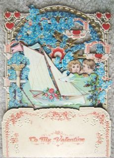 Vintage Pop Out Embossed Valentines Day Card Germany