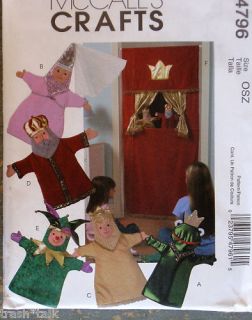 Puppet Pattern King Queen Frog Stage Curtain