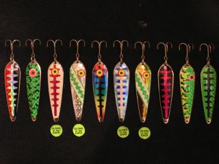 Pro King Salmon Trout Walleye Spoons Downrigger Trolling Fishing Lures